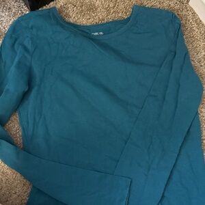 Cherokee Teal Long Sleeve Women's Top